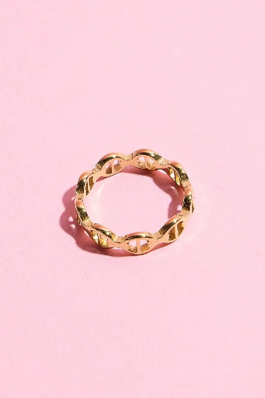 Unique women’s ring-Oval Accented Stacking Ring