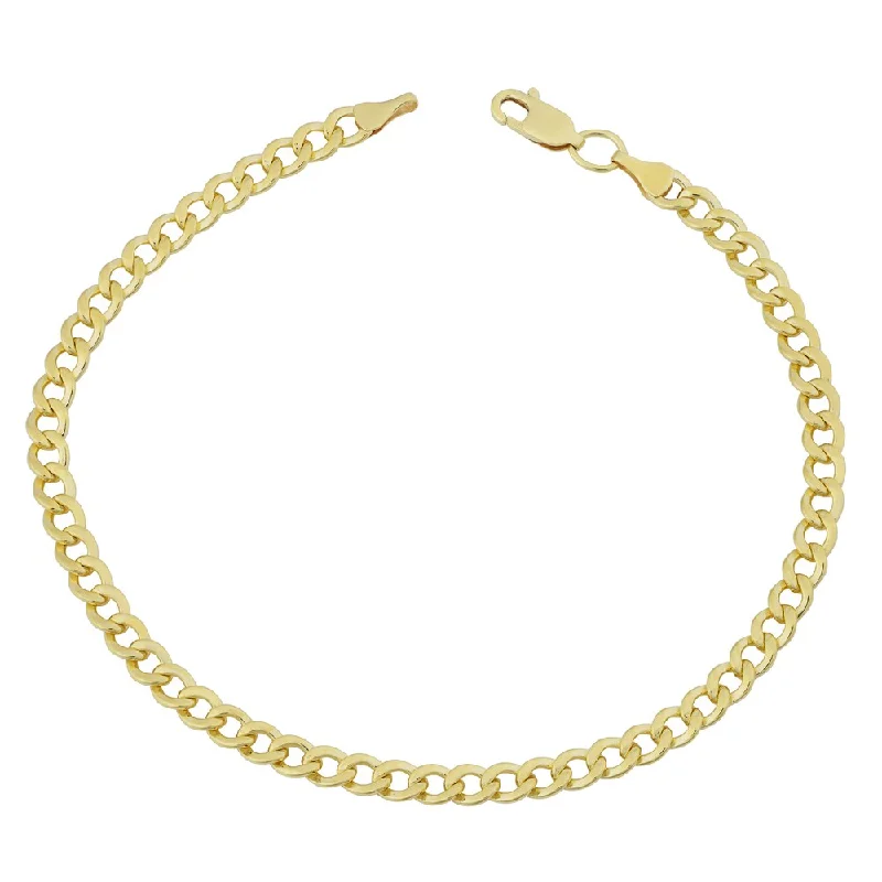 Women's custom bangle-14k Yellow Gold Filled 4.2mm High Polish Miami Cuban Curb Link 8.5-inch Chain Bracelet