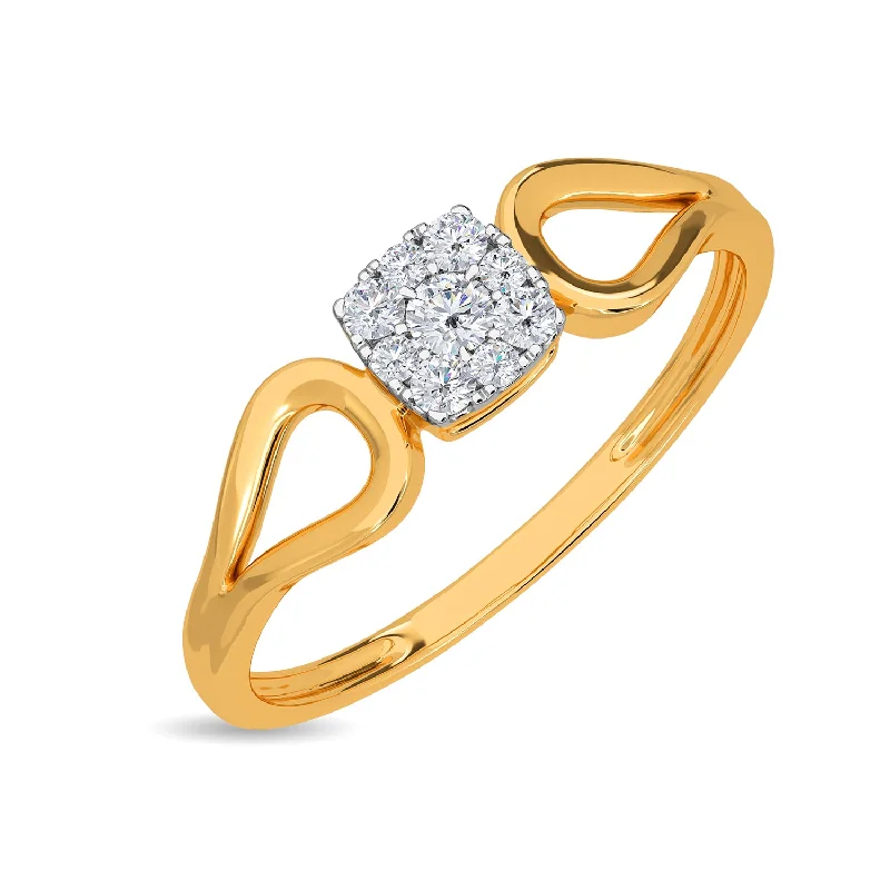 Women’s fashion diamond ring-Stack Fusion Ring