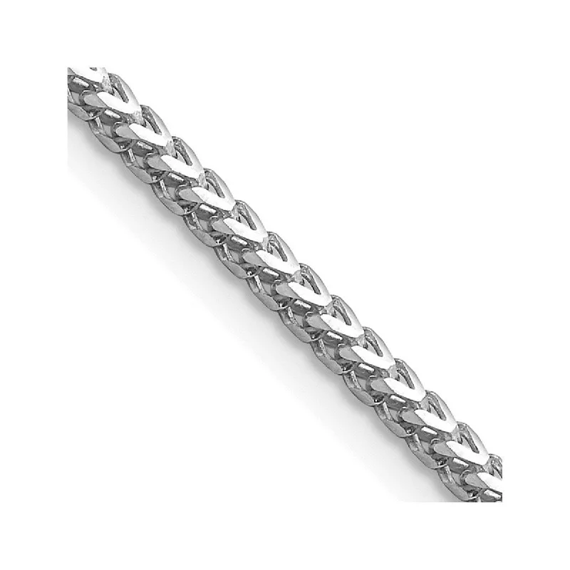 Women's sparkly bracelet-Curata 14k White Gold Solid Polished 2.0mm Franco Chain Bracelet Lobster Claw