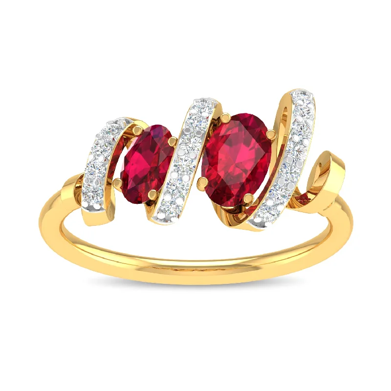 Women’s ring quality assurance-Spiral Ruby Ring