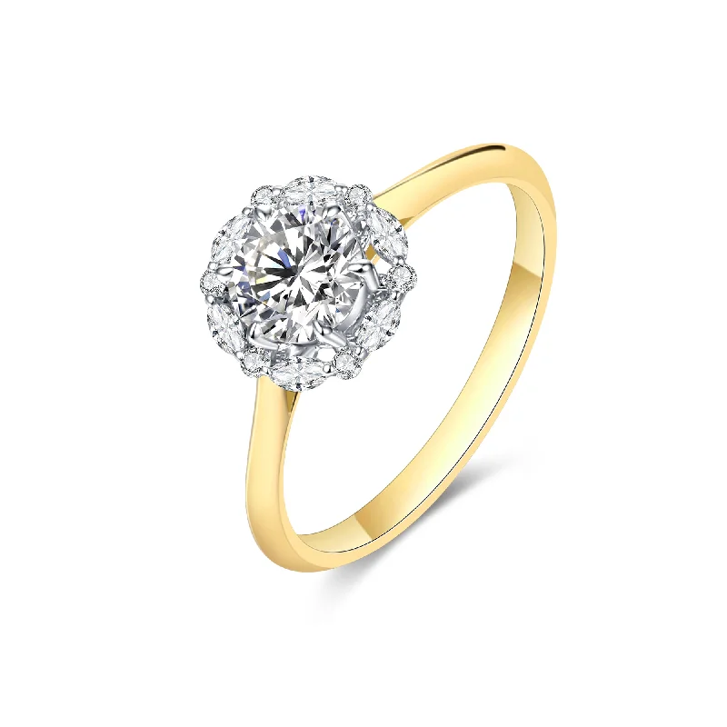 Women’s vintage engagement ring styles-GIA Certified Round Diamond Ring