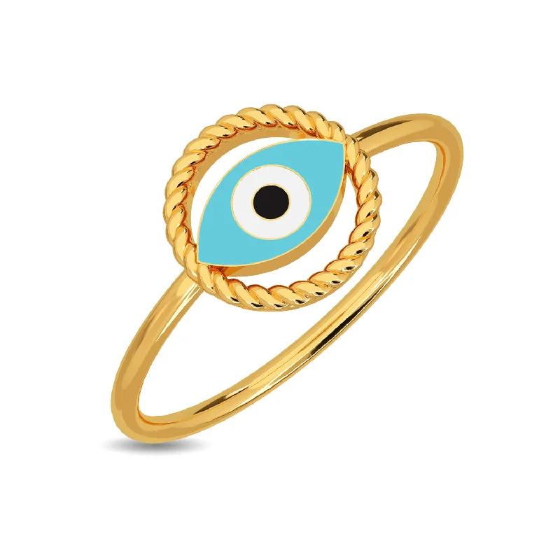 Women's engagement ring-Emine Evil Eye Ring