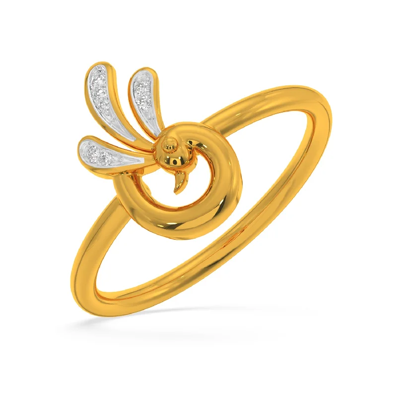 Women’s elegant rings-Dancing Peacock Ring