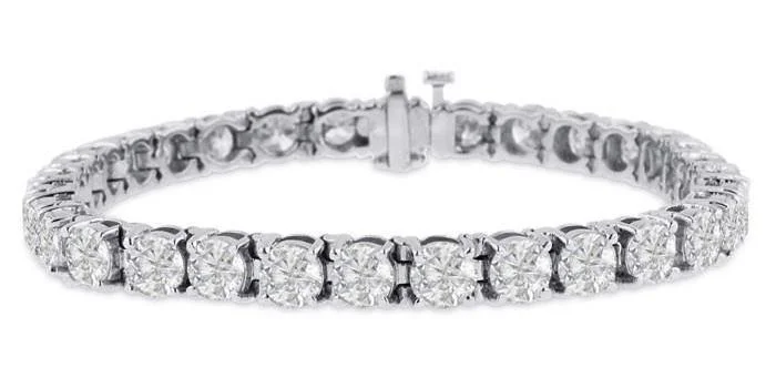 Women's party bracelet-Beauvince Diamond Tennis Bracelet (26.01 ct Diamonds) in White Gold