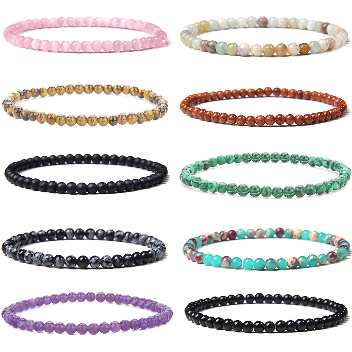 Women's luxury bracelet-Fashion Geometric Natural Stone Beaded Bracelets