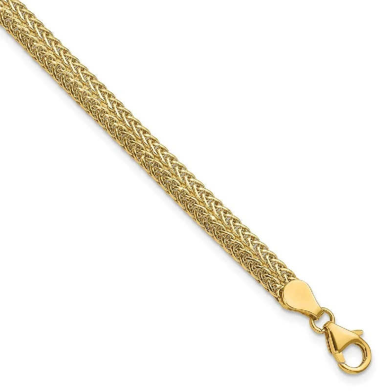 Women's crystal bracelet-Curata 14k Yellow Gold Polished Fancy Mesh Bracelet 8 Inch