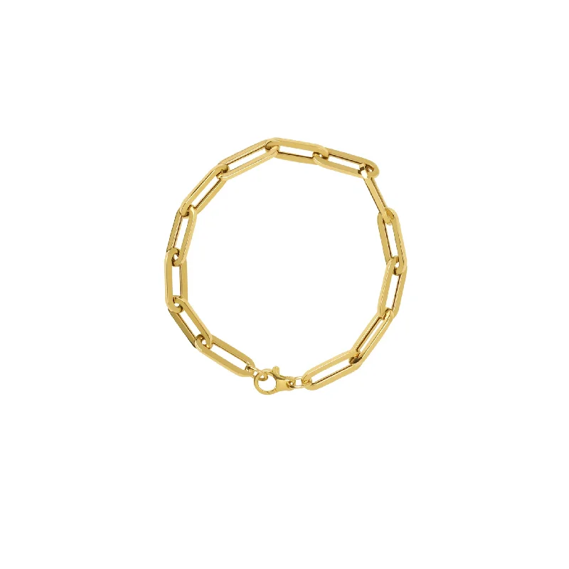 Women's charm bangle-Dev Gold Link Bracelet