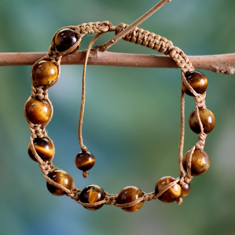 Women's tennis bracelet-Oneness Tiger's Eye Beaded Bracelet