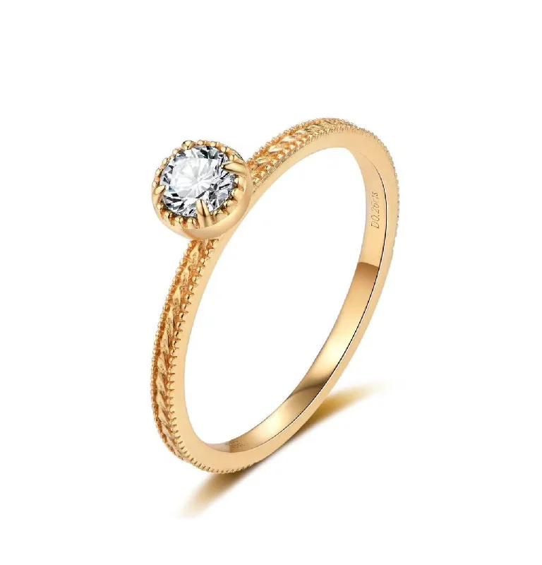 Women’s luxury diamond engagement ring-Diamond Crafted Ring