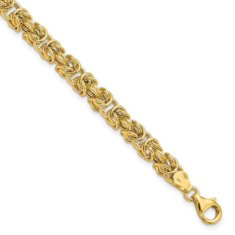 Women's classic bracelet-Curata 5.75mm 14k Polished Fancy Link Bracelet 8 Inch