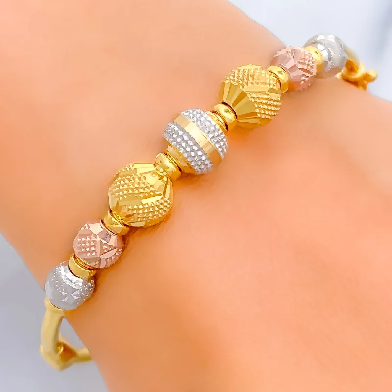 Women's elegant bracelet-Vibrant Festive 22k Gold Bangle Bracelet