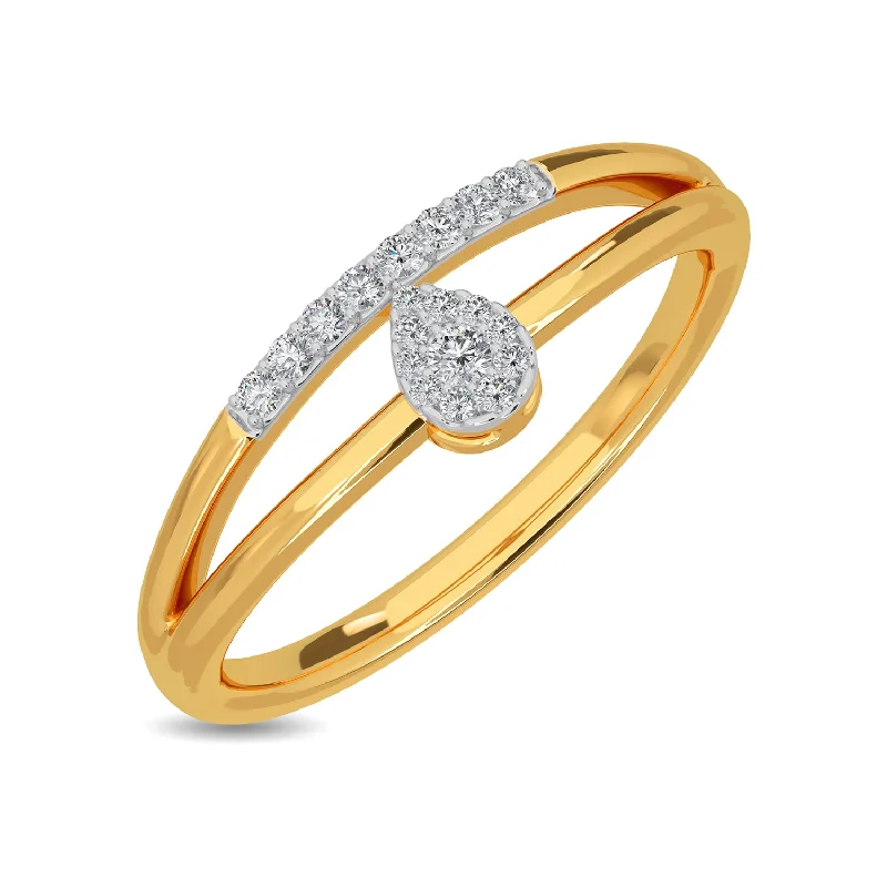 Women's engagement ring-DEW DROP RING