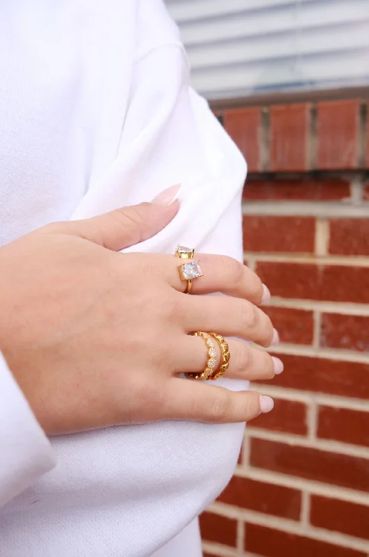 Women’s heart-shaped ring-Better Together Stacking Ring