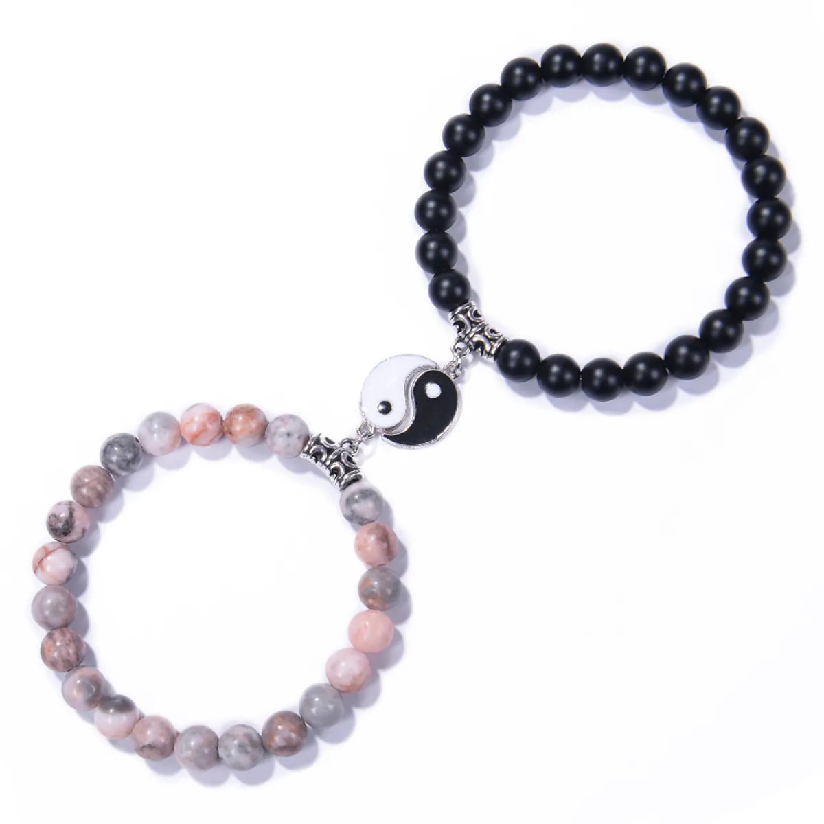 Frosted Stone Powder Zebra Bracelet