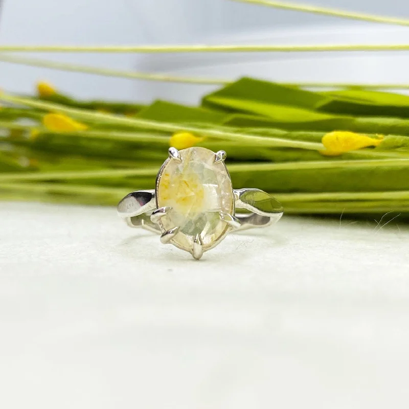 Women’s ring and accessories set-Rose Cut Yellow Sapphire Ring