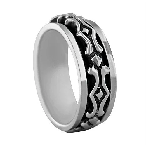 Women’s bridal ring set-Sterling Silver Spinner Ring