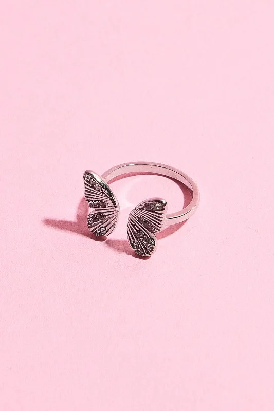 Women's gold ring-Butterfly Dance Midi Ring