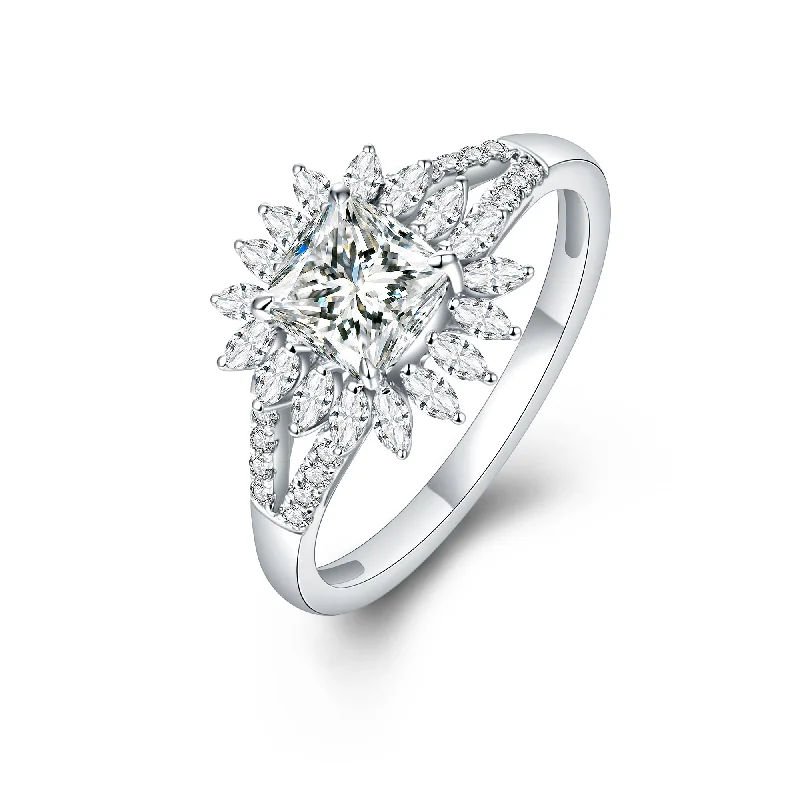 Women’s sparkling engagement ring-GIA Certified Cushion Diamond Ring