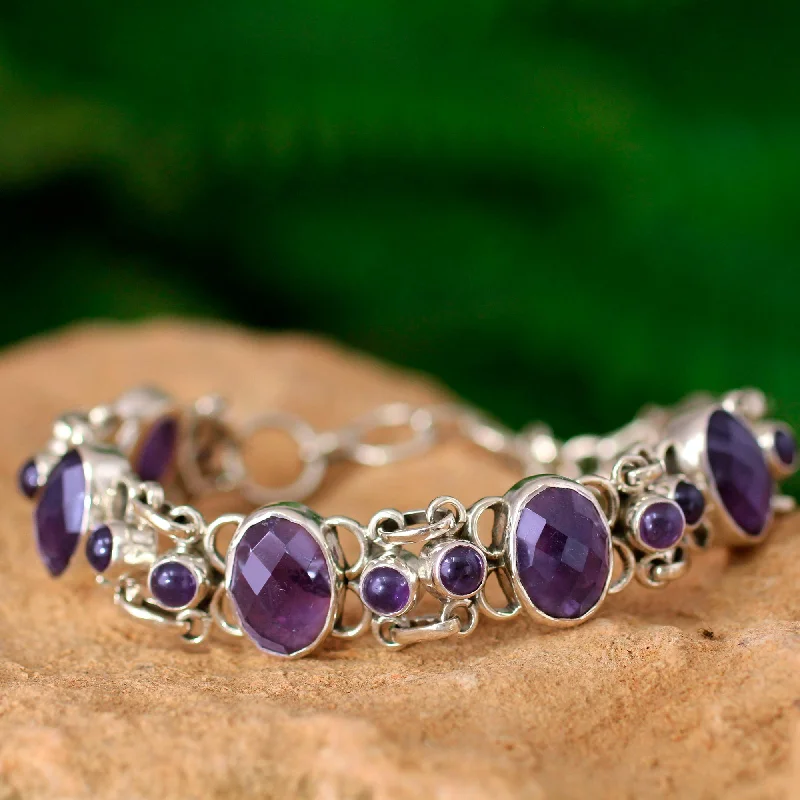 Women's wedding bracelet-Royal Purple Amethyst Bracelet