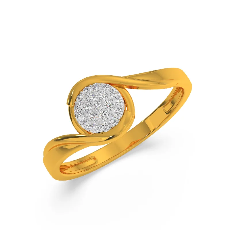 Women’s niche rings-Bezel Solitaire Look Ring