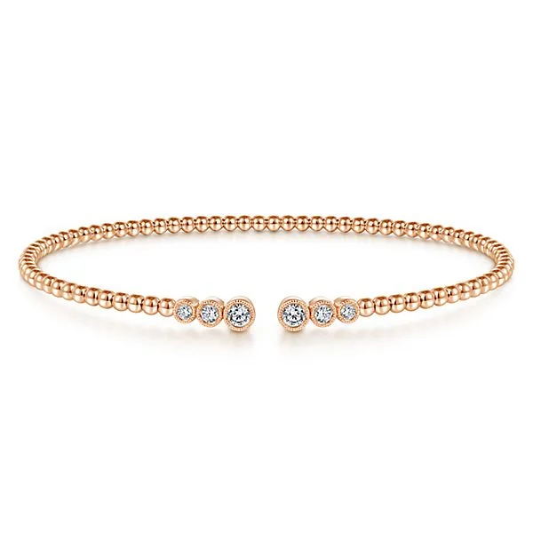 Women's simple bracelet-Gabriel & Co. Rose Bujukan Diamond Bracelet