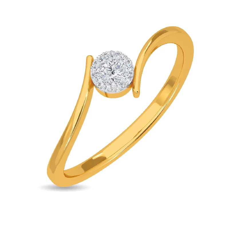 Women's ring fashion pairing-Koru Ring